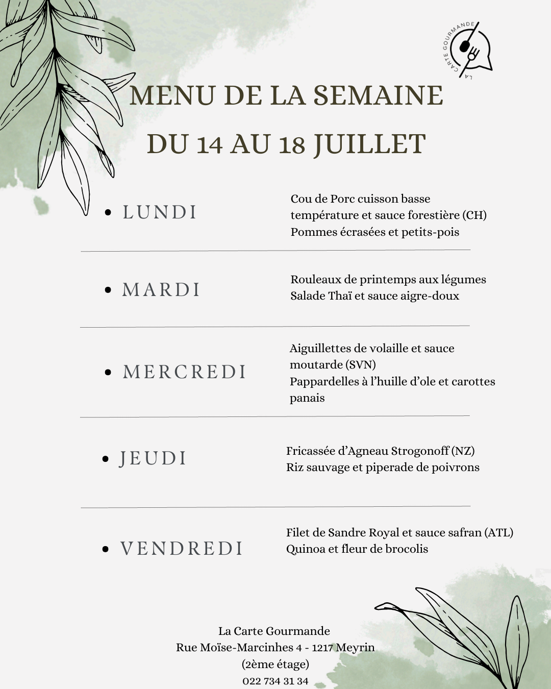 Green Watercolor Flower Restaurant Food Menu (Publication Instagram (45))