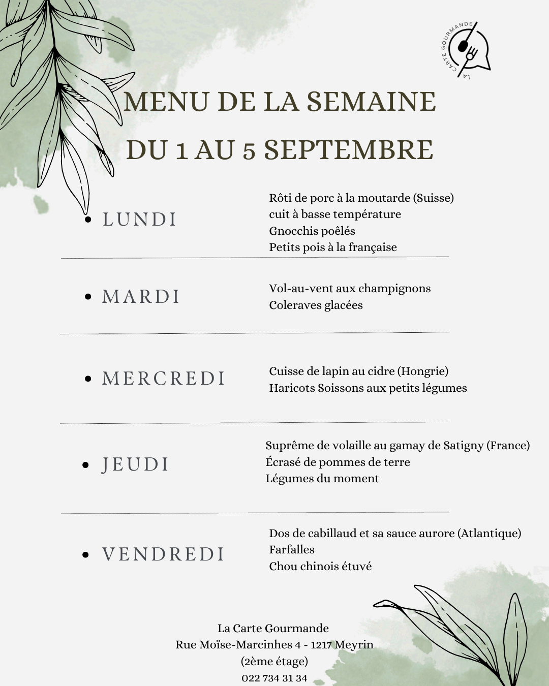 Green Watercolor Flower Restaurant Food Menu (Publication Instagram (45))