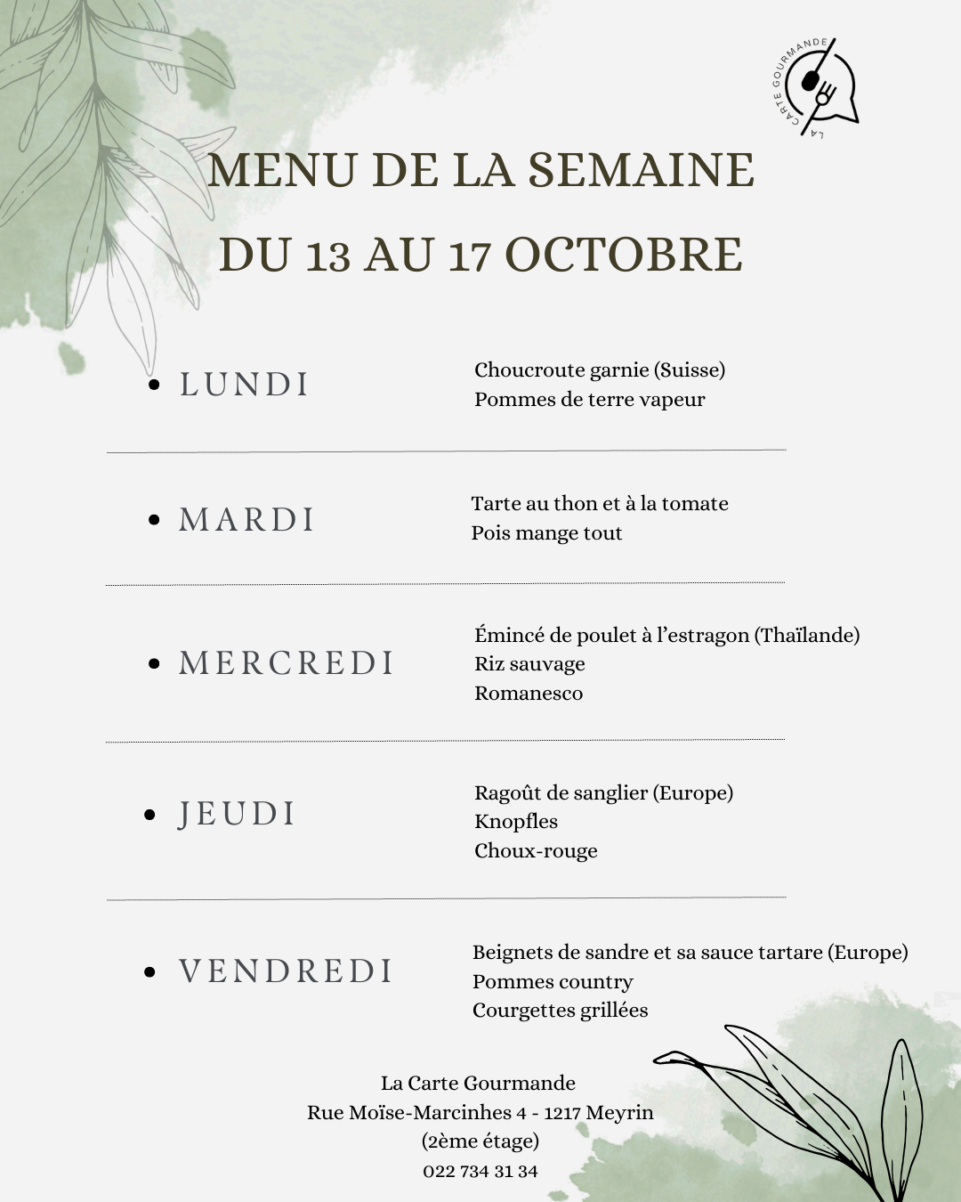 Green Watercolor Flower Restaurant Food Menu (Publication Instagram (45))